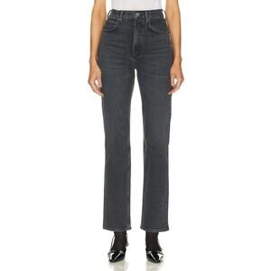 Agolde Black High Rise Stovepipe Denim Jeans Size 26